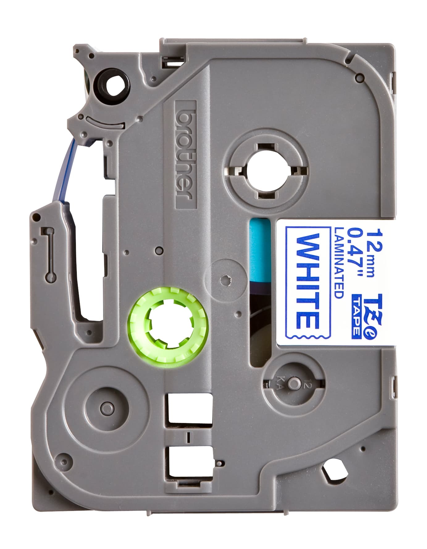 Labeltape Brother P-touch TZe-233 standaard 12mm blauw op wit 2
