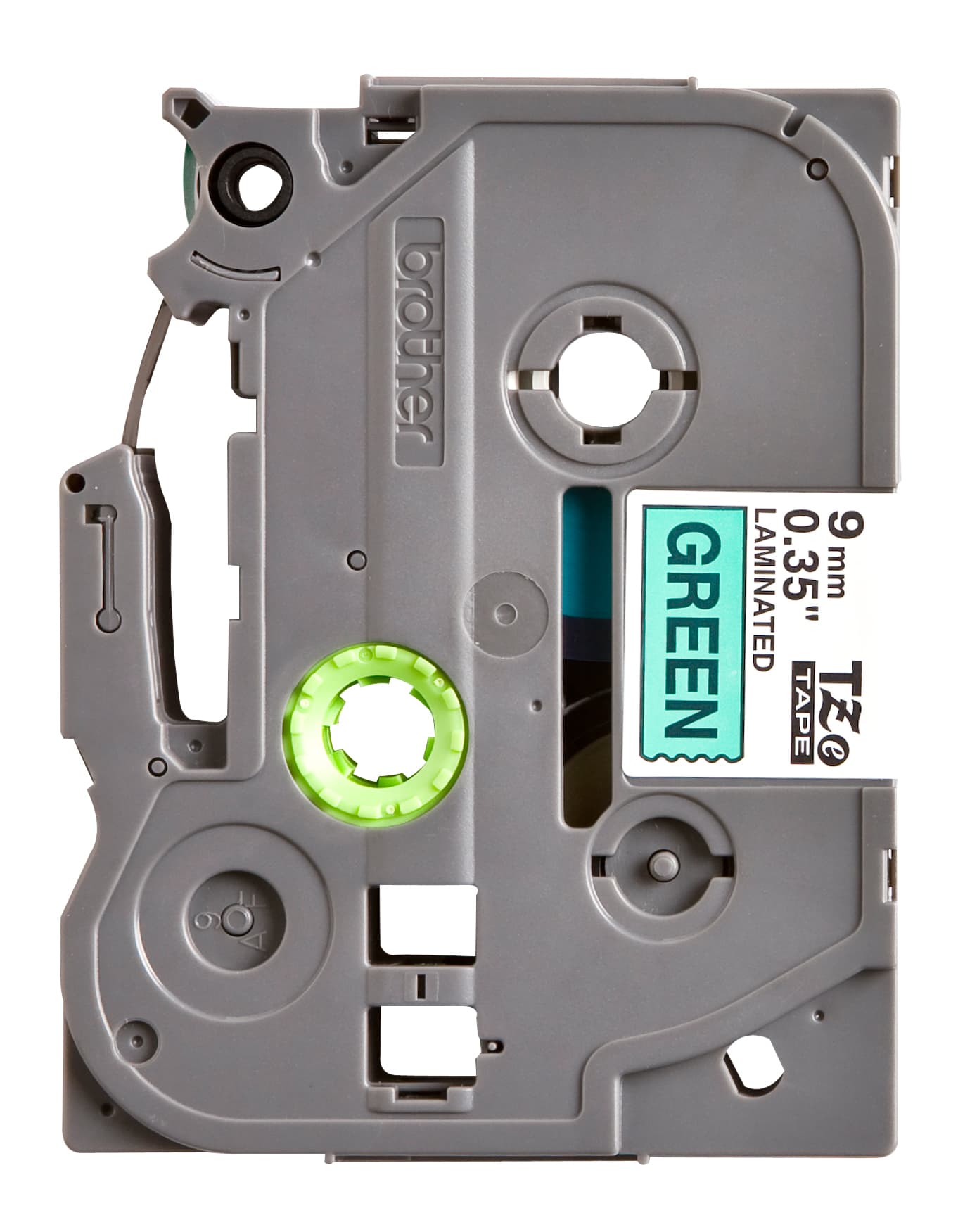 Labeltape Brother P-touch TZe-721 standaard 9mm zwart op groen 2