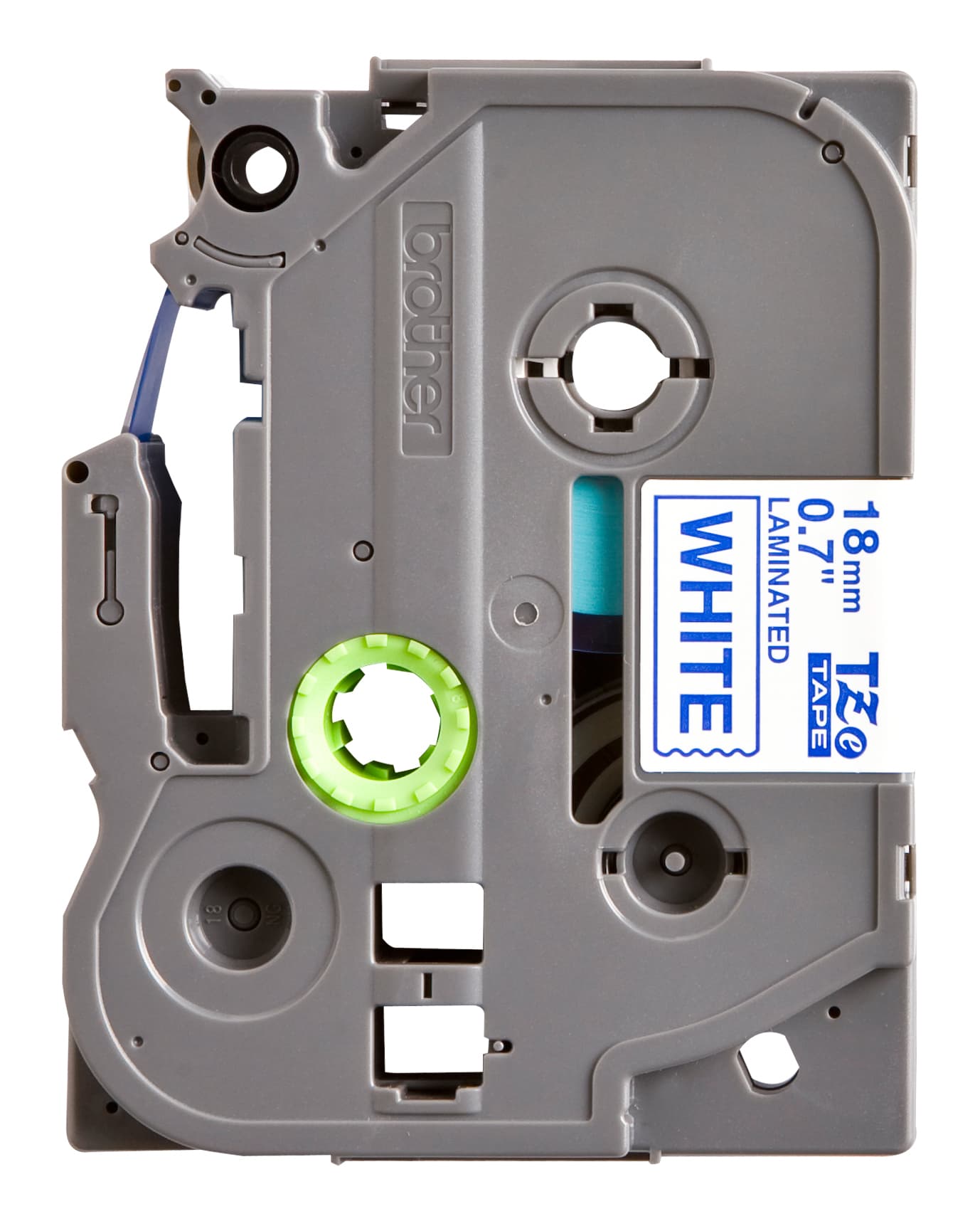 Labeltape Brother P-touch TZe-243 standaard 18mm blauw op wit 2