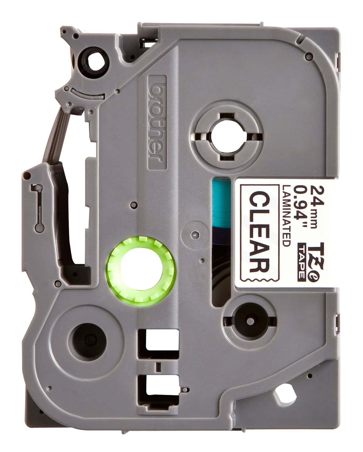 Labeltape Brother P-touch TZe-151 standaard 24mm zwart op transparant 2