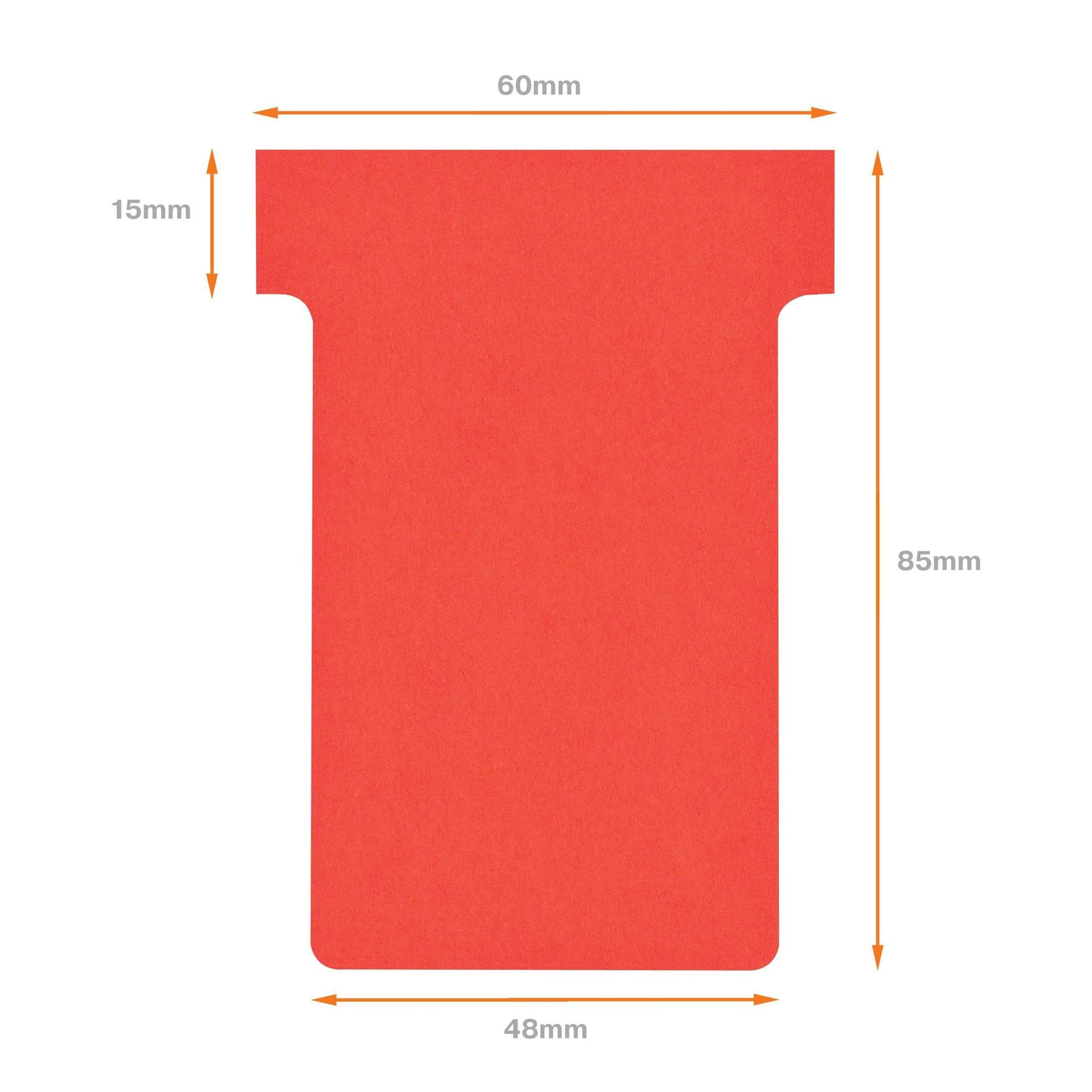 T-kaart Nobo nr.2 48mm rood 100 stuks 3