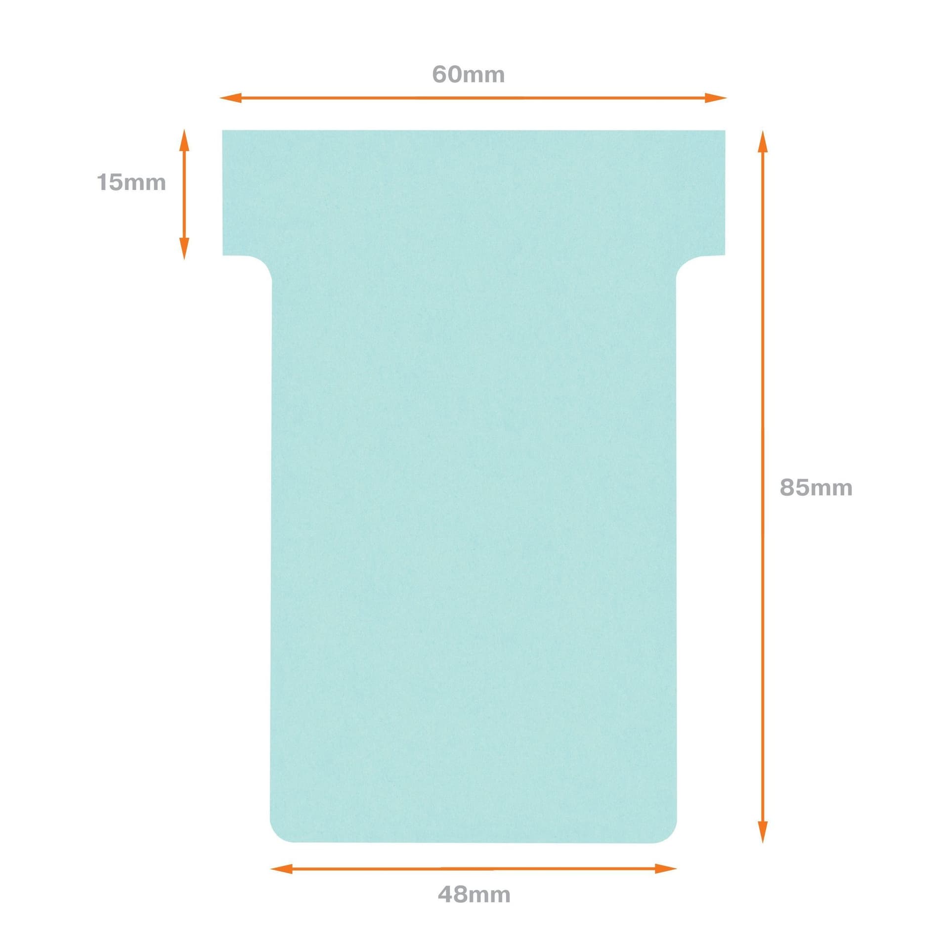 T-kaart Nobo nr.2 48mm blauw 100 stuks 3