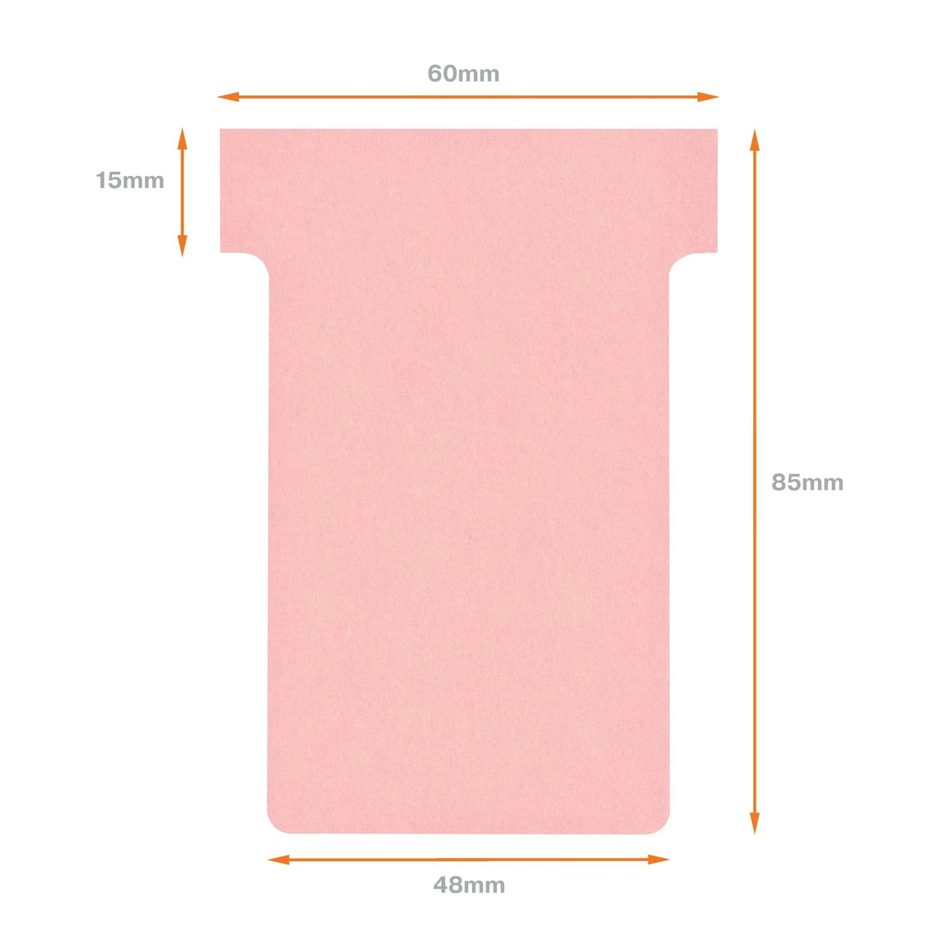 T-kaart Nobo nr.2 48mm roze 100 stuks 3