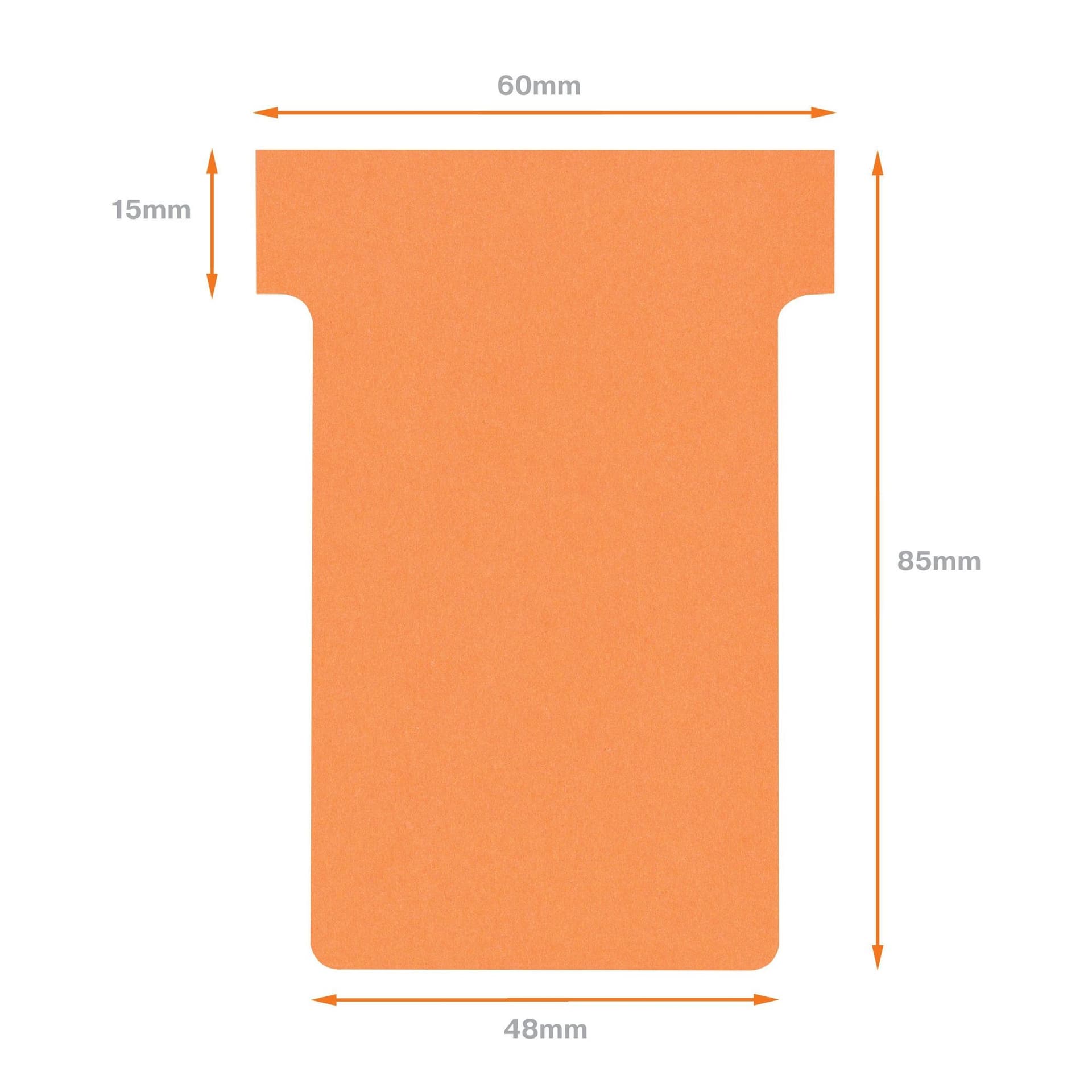 T-kaart Nobo nr.2 48mm oranje 100 stuks 3