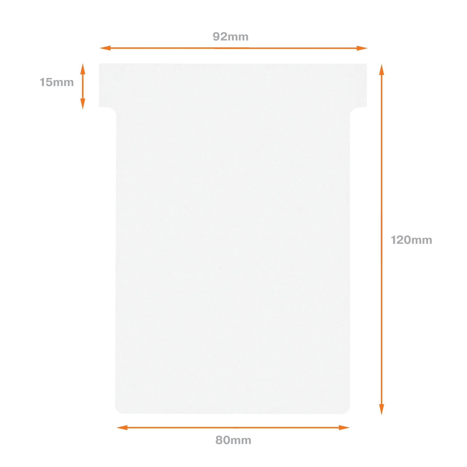 T-kaart Nobo nr.3 80mm wit 100 stuks 3