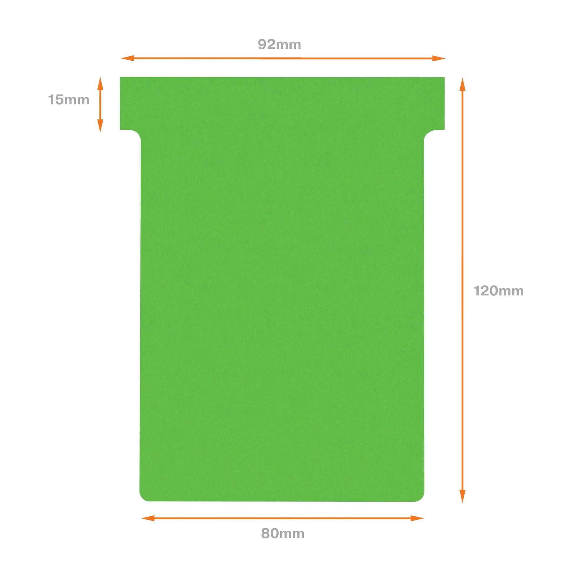 T-kaart Nobo nr.3 80mm groen 100 stuks 3