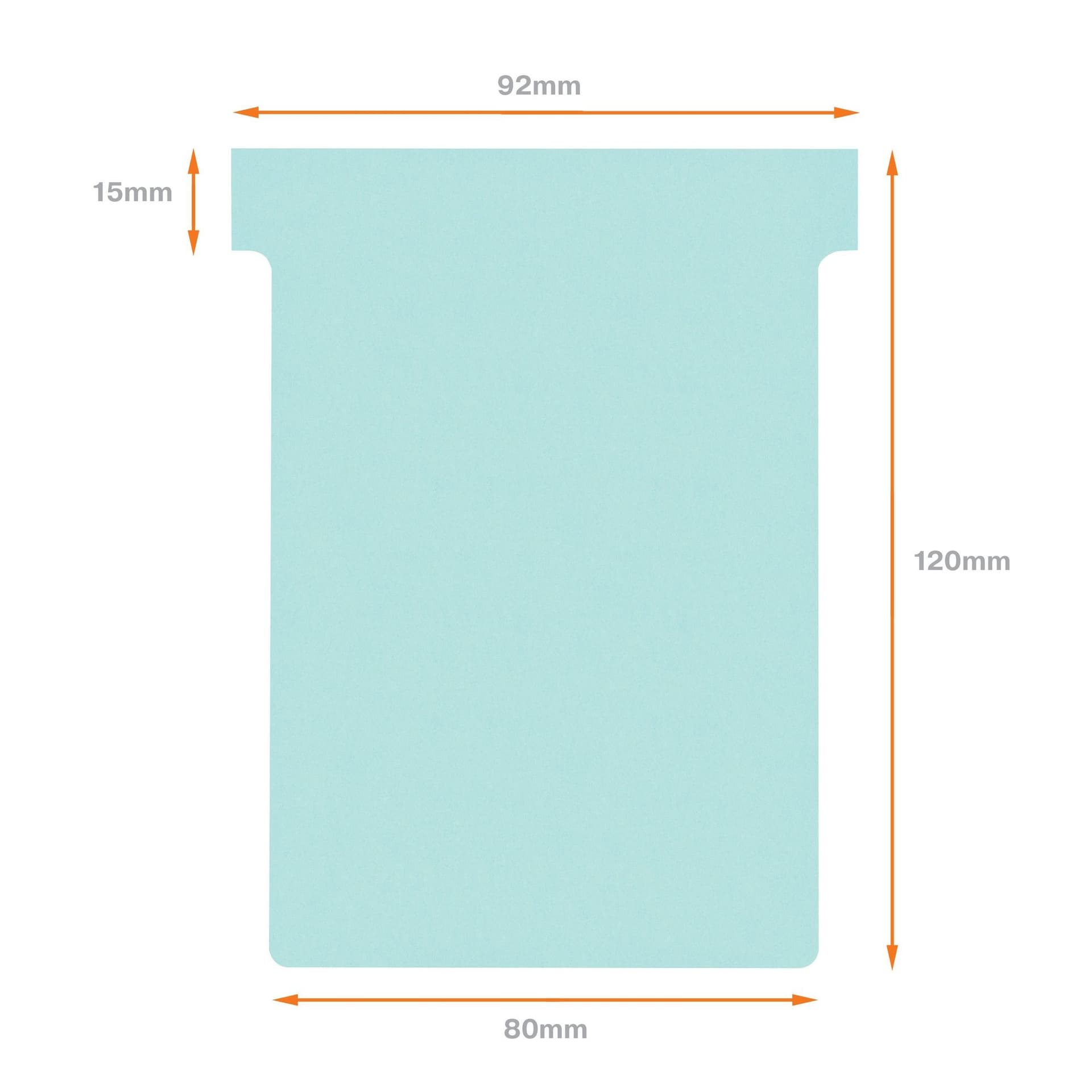 T-kaart Nobo nr.3 80mm blauw 100 stuks 3