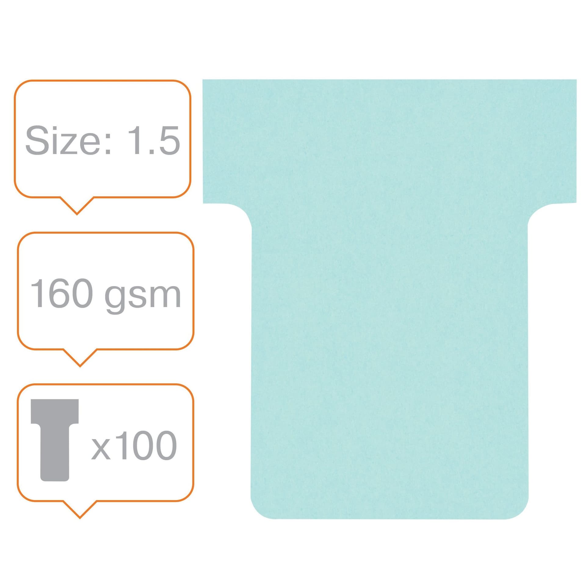 T-kaart Nobo nr 1.5 36mm blauw 100 stuks 3