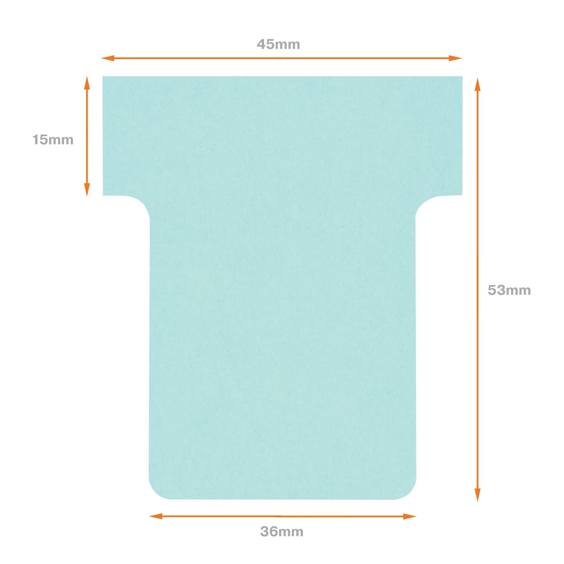 T-kaart Nobo nr 1.5 36mm blauw 100 stuks 2