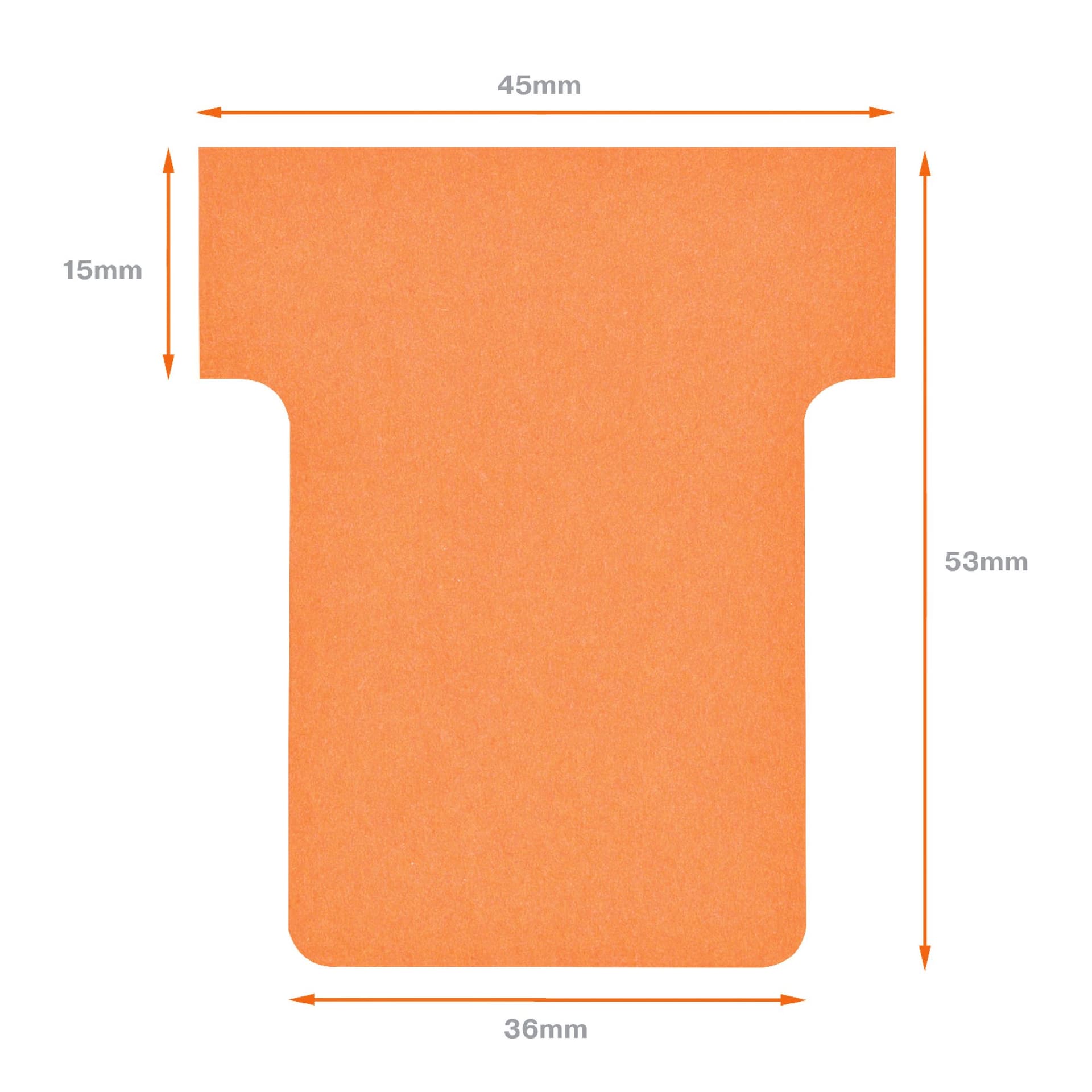 T-kaart Nobo nr 1.5 36mm oranje 100 stuks 3