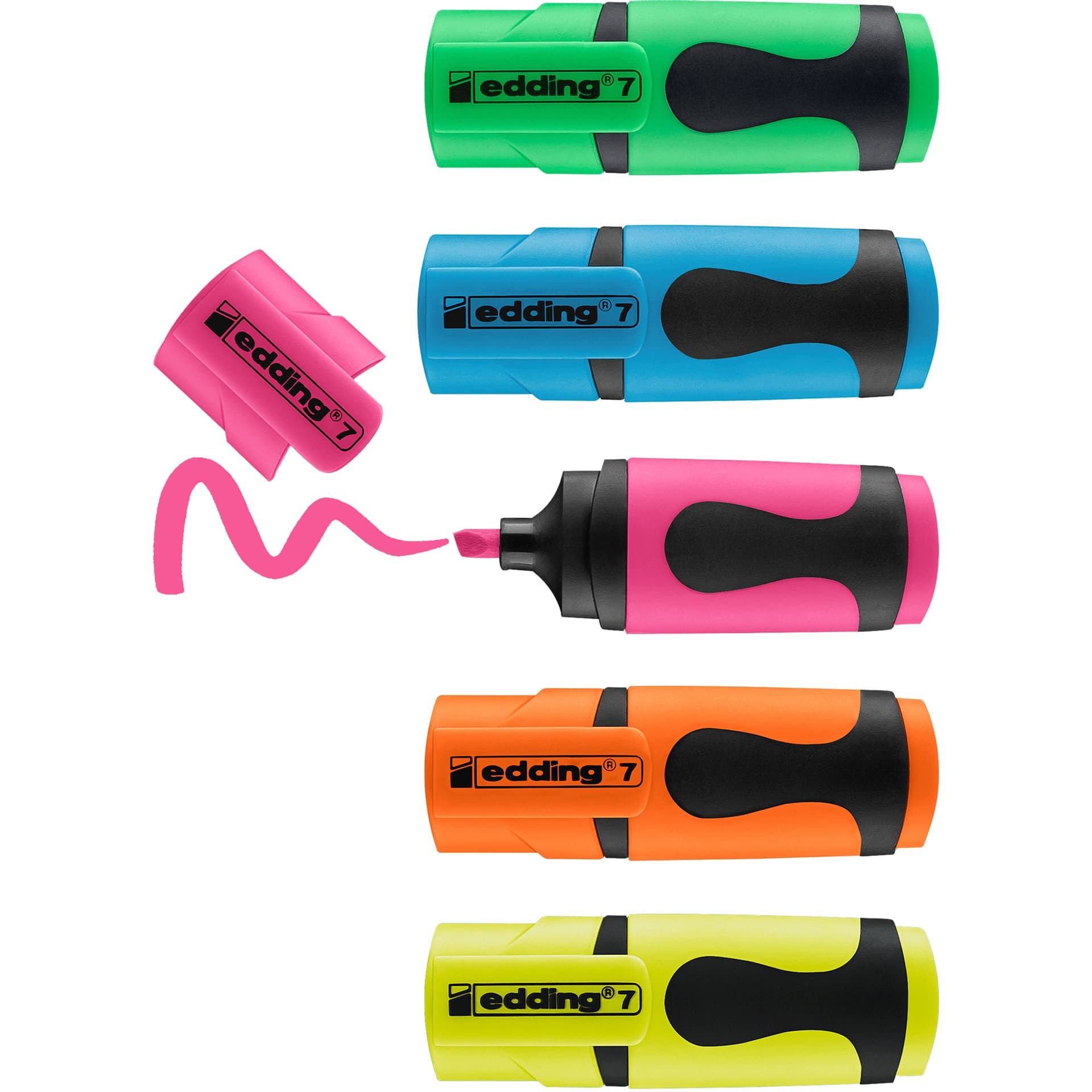 Markeerstift edding 7 mini 1-3mm assorti blister à 5 stuks 2