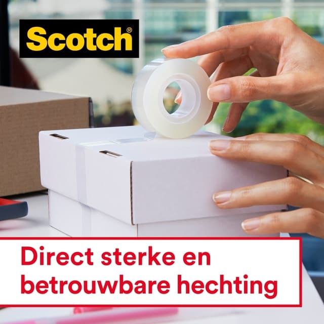 Plakband Scotch Crystal 600 19mmx7.5m transparant 2+1 gratis + handdispenser 6