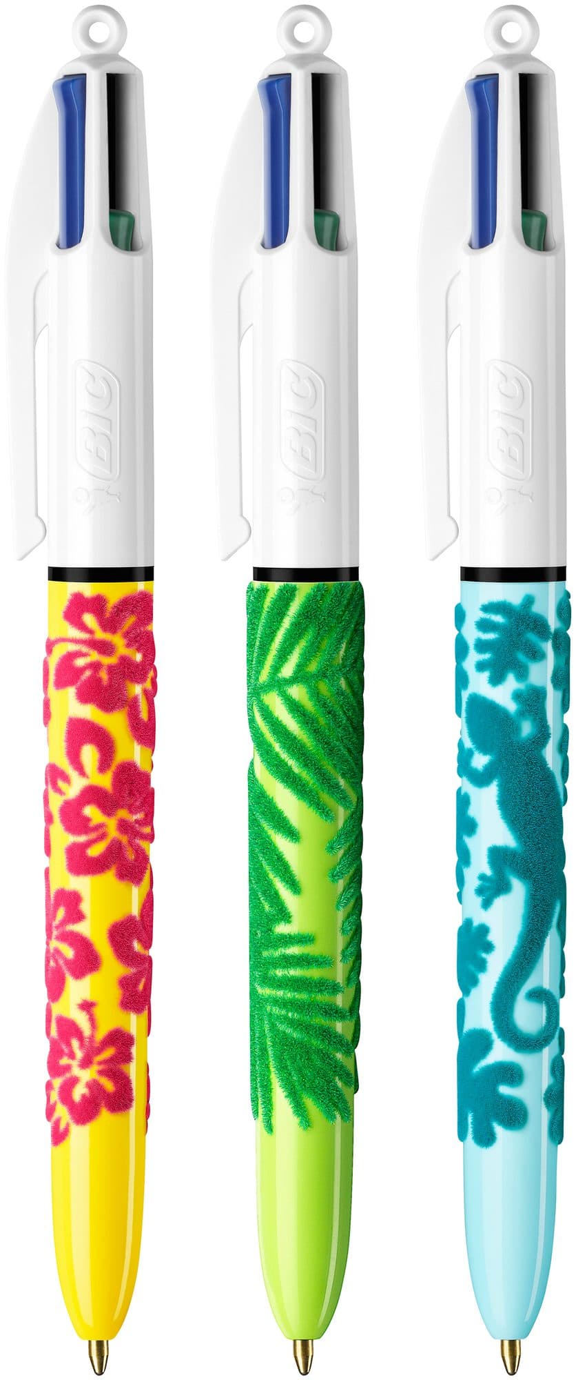 Balpen Bic 4kleuren velours medium assorti 2