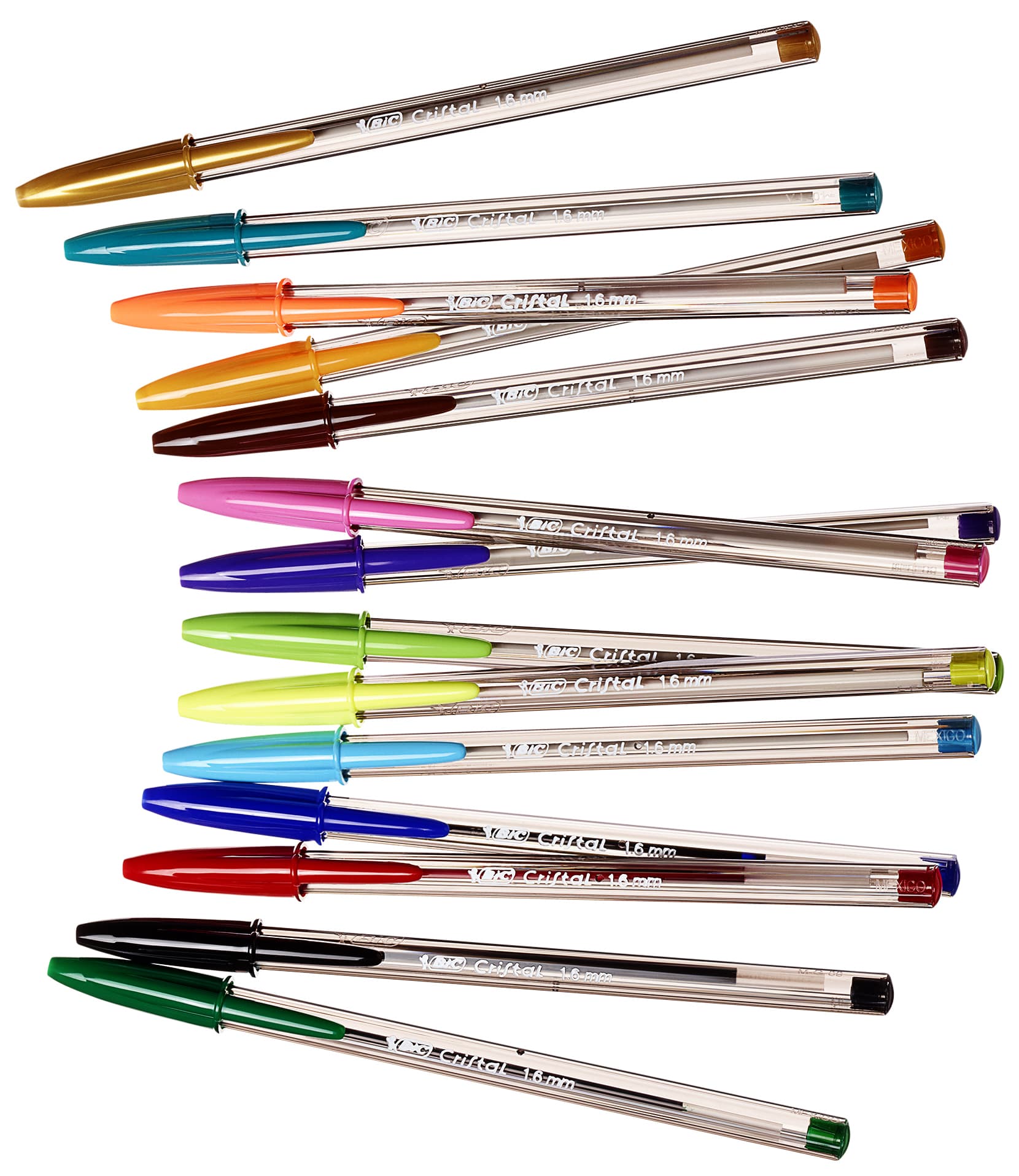 Balpen Bic Cristal large multicolour assorti 15 stuks 2