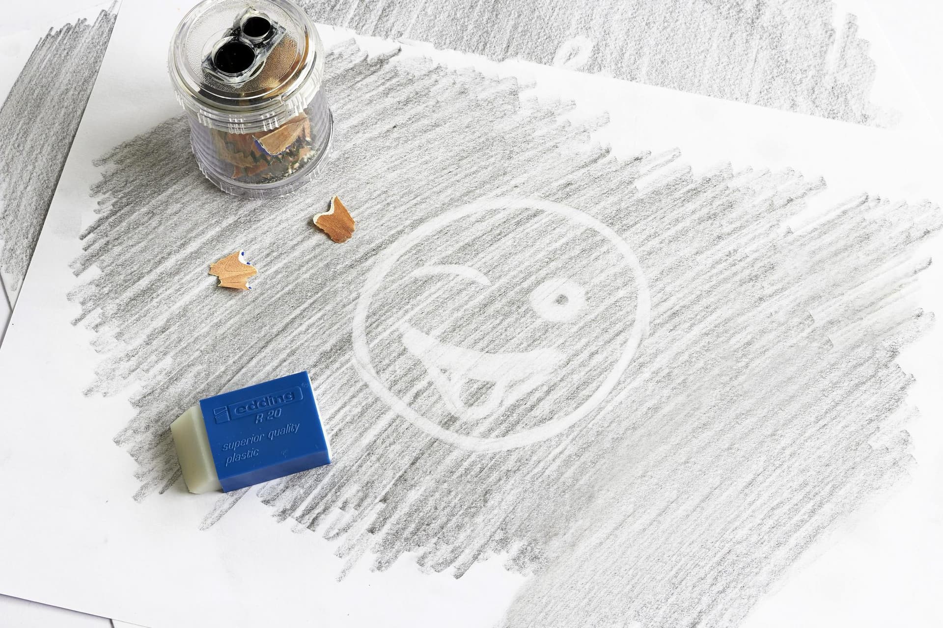Gum edding R20 45x24x10mm met blauwe houder kunststof wit 2