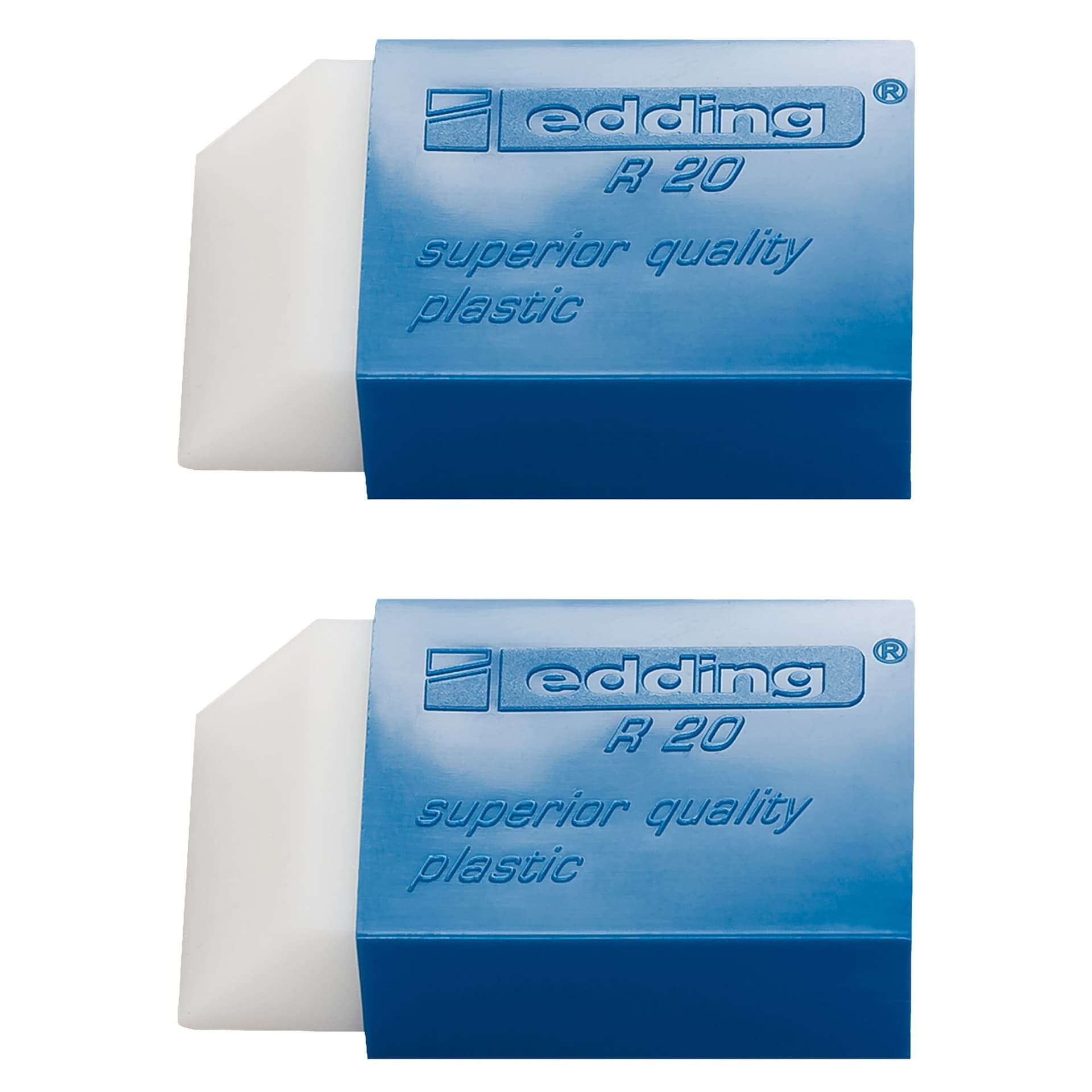 Gum edding R20 met kunststof blauwen houder 2 stuks 2