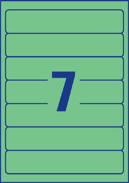 Rugetiket Avery smal 38x192mm zelfklevend groen 2