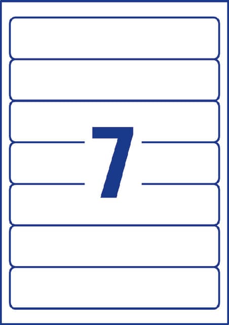 Rugetiket Avery smal 38x192mm zelfklevend wit 3
