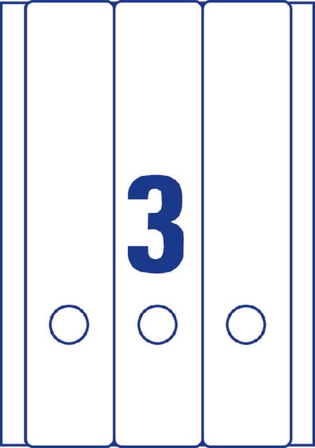 Rugetiket Avery breed/lang 59x297mm zelfklevend wit 2