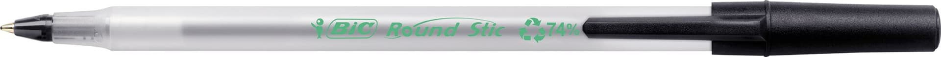 Balpen Bic Ecolutions round stic medium zwart