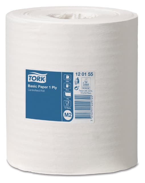 Poetspapier Tork M2 Basic Universal 1-laags 300m wit 120155 2