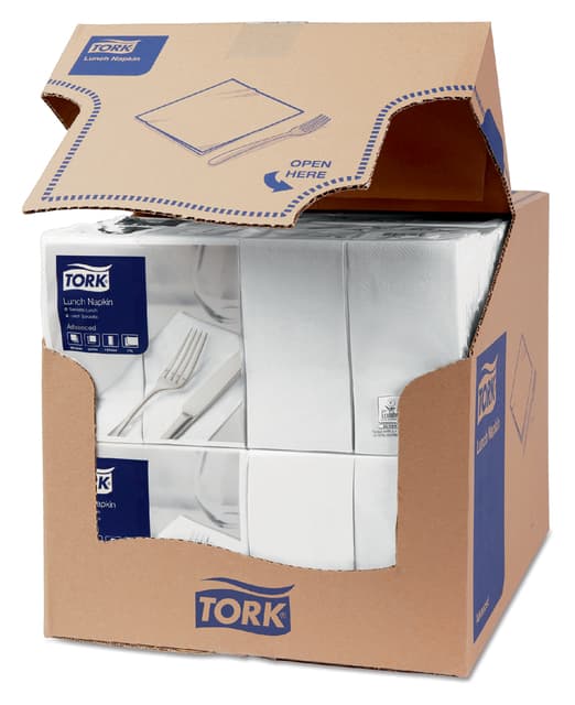 Lunchservet Tork Advanced 1/8 vouw 2-laags 328x325mm 200 vel wit 477402 2