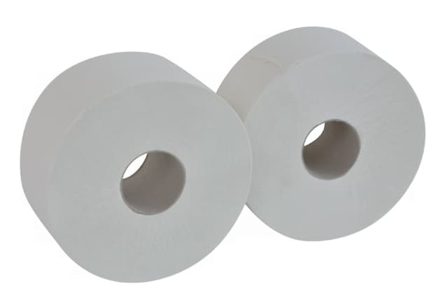 Toiletpapier Cleaninq T2 jumbo klein 2-laags 12x170m wit