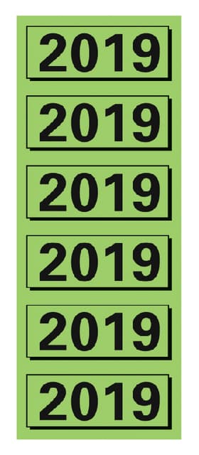 Rugetiket Elba 2019 57x25mm groen 120 stuks