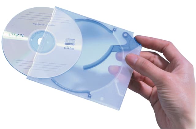 Cd opbergbox Quickflip standaard blauw 5 stuks 2
