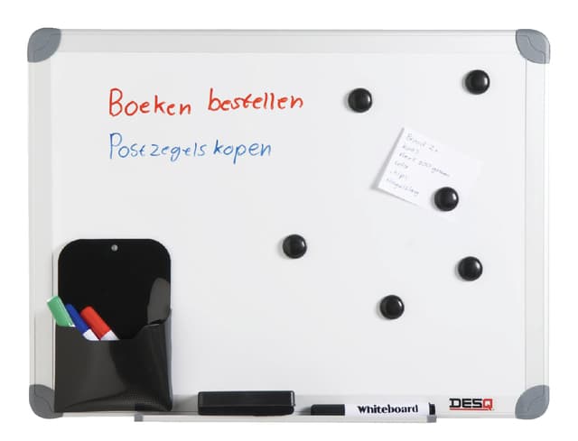 Whiteboard Desq 450x600mm in kunststof draagtas