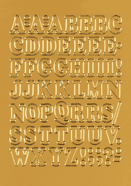 Etiket HERMA 4183 12mm letters A-Z goudfolie 50 stuks