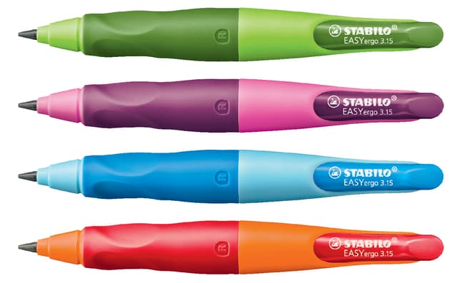 Vulpotlood STABILO Easyergo HB 3.15mm rechts bauwl/dbl slijper blister 2
