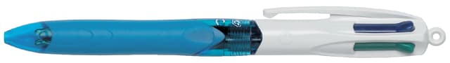 4-Kleuren balpen Bic grip medium lichtblauw
