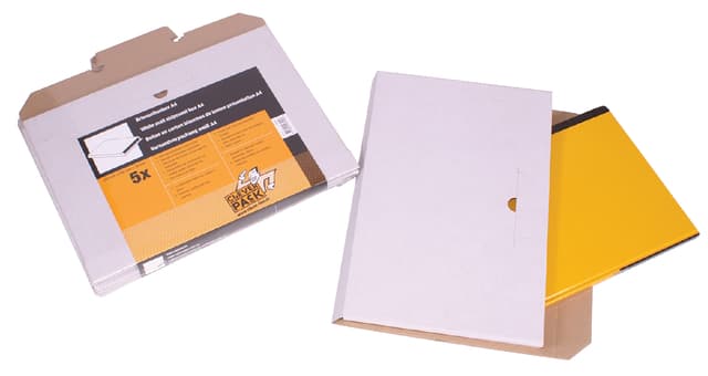 Brievenbusbox CleverPack A4 350x230x26mm karton wit pak à 5 stuks 2