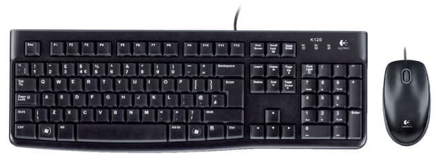 Toetsenbord- en muisset Logitech MK120 bedraad QWERTY zwart