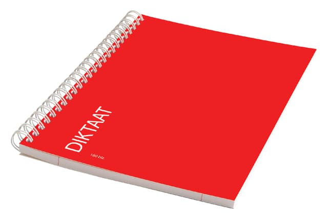 Schrift Qbasic dictaat A5 spiraal lijn 160blz 70gr rood