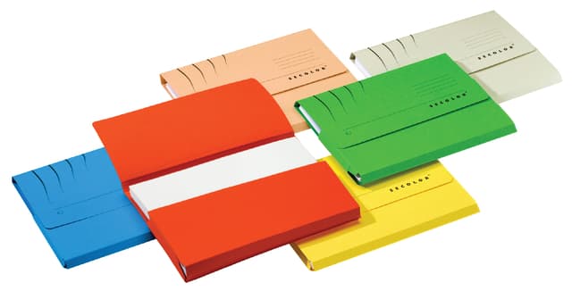Pocketmap Secolor folio 100% gerecycled karton 250gr rood 2
