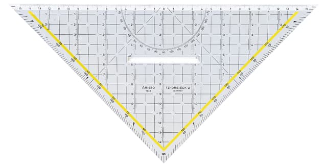 Geodriehoek Aristo 1648/2 325mm met greep transparant