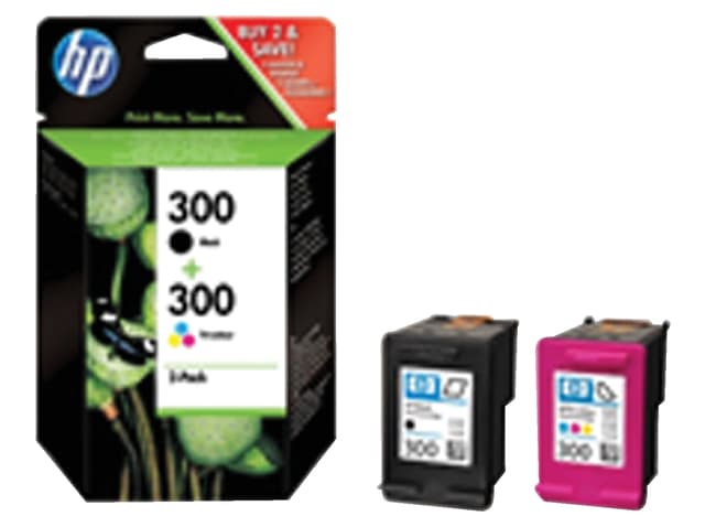 Inktcartridge HP CN637EE 300 zwart + kleur 6