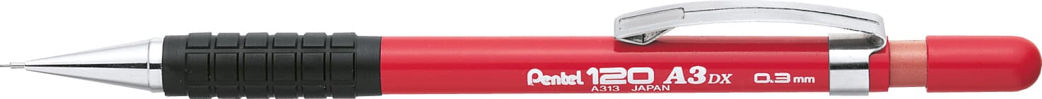 Vulpotlood Pentel A313 HB 0.3mm rood