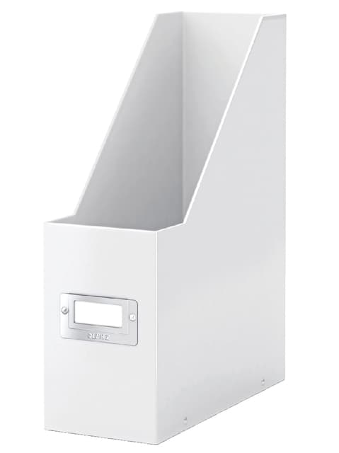 Tijdschriftencassette Leitz WOW click & store gerecycled karton wit