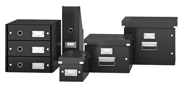 Opbergdoos Leitz Click & Store WOW middel gerecycled karton 281x200x370mm zwart 3