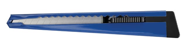Snijmes Westcott Office 9mm met schuifsluiting en metalen houder blauw