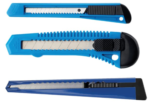Snijmes Westcott Office 9mm met schuifsluiting blauw 2