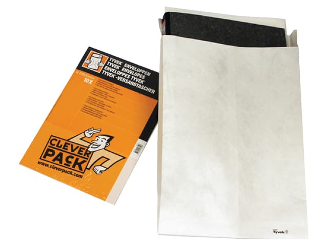 Envelop CleverPack Tyvek C4 229x324mm zelfklevend wit pak à 10 stuks 2