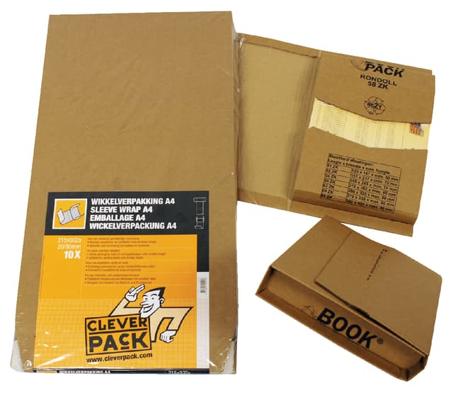 Wikkelverpakking CleverPack ringband zelfklevend bruin pak à 10 stuks 2