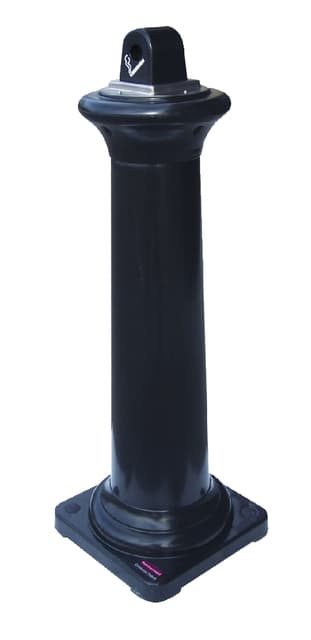 Asbak Rubbermaid Groundskeeper Tuscan vrijstaand zwart 3