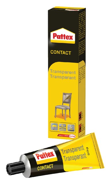Contactlijm Pattex tube 50 gram op blister transparant 2