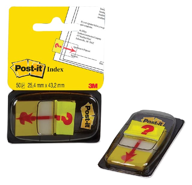 Indextabs Post-it 68031 25,4x43.2mm " hier ondertekenen" geel 2
