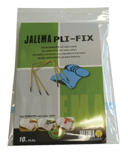 Archiefbinder JalemaClip Pli-fix geel 10 stuks 2